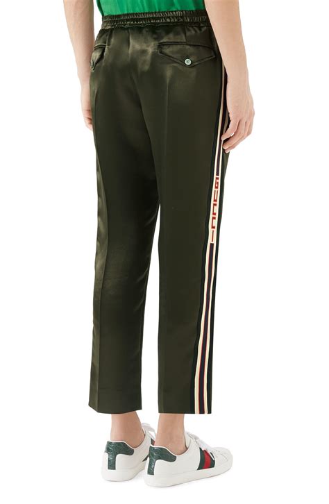 gucci green trousers|gucci formal trousers.